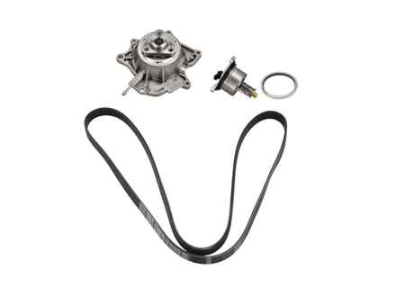 Water pump, belt & thermostat kit. Porsche 718 Boxster 2.0ltr / 718 Cayman 2.0ltr - 9A210605002, 9A210605001, 9A210605003, 9A110622603, 9A110622602, 9A712111000, 0PB121110A, 0PB121688, 9A2210222400/1