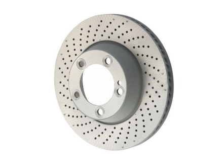 Disco de freno trasero, monobloque perforado, 330 x 28 mm. Porsche 991 C2S - 99135240302, 99135240402 - PRL31324, PRR31424