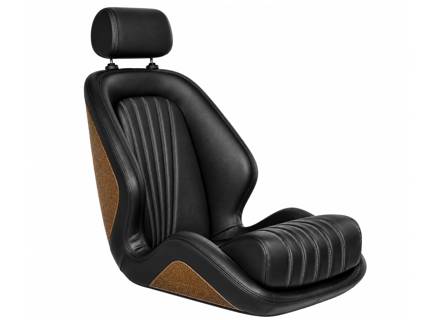 Asiento clásico de fibra de carbono, cuero negro. Porsche 911 / 912 / 964 / 993 - RS1