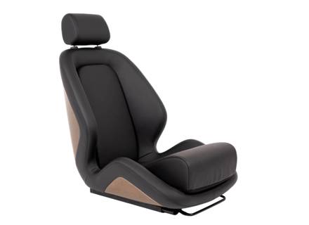 经典碳纤维座椅，黑色皮革。适用于保时捷 911 / 912 / 964 / 993 - RS1