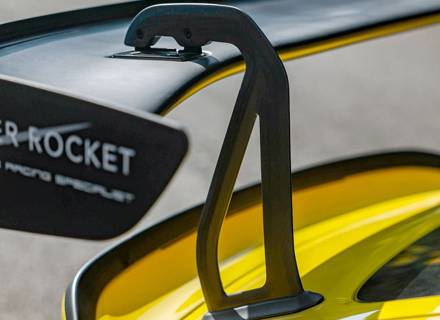 Ensemble de rehausseurs d'aile arrière en fibre de carbone sèche de 3 pouces. Porsche 718 GT4 RS - 9GT827465D, 9GT827466D - SRRISERCF