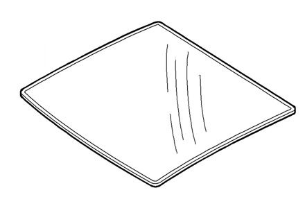 Targa bovenglas. Porsche 996 / 997 Targa - 99656232900, 99756232901, 99656232901, 99756232900