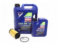 Oil filter service kit with drain plug & Liqui Moly 0w-40 for Porsche 718 (982) Boxster / 718C (982C) Cayman - 9A210722500, 99970768540, 0PC115466
