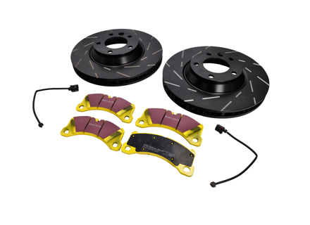 FRONT Sports Brake Disc and Pads Set. Porsche 958 Cayenne 3.0L Diesel / 958 Cayenne 3.6L Petrol - 95535140151, 95535140251, 95835193930, 95861236500