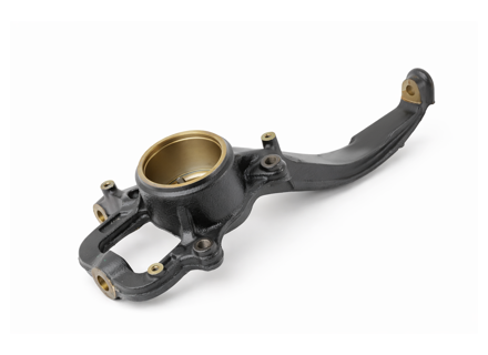 Stuurknuckle, voorzijde. Porsche 955 / 957 Cayenne - 95534115510, 95534115610