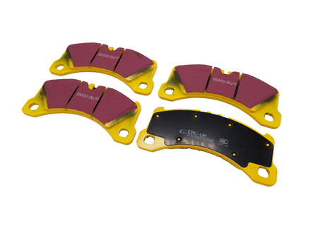 EBC gele remblokken 'Fast Road' voor. Porsche Macan S / Macan 3.0 TD / 971 Panamera - 95B698151G, 95B698151BA - DP42203R