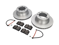 Rear brake pads and brake disc package. Porsche 944 S2 3.0L 16V 1989-91 - 95135204105, 94461236502, 96435193903, 95135193908, 95135204102