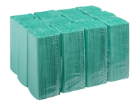 Asciugamani in carta piegata a C verde 1 velo - 12 pacchi da 240 fogli - CGT28801, BDP00183