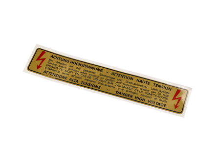 Autocollant Danger Haute Tension. Porsche 928 - 92870116302 - PAKAH