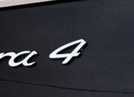 '4' - Chrome Rear Badge for Porsche 970 Panamera - 97055924103, 97055924104