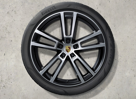 22' Cayenne Sport Design alloy wheels and summer tyres Original Porsche - 9Y0044663P