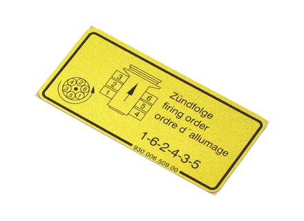 贴纸点火顺序。保时捷 911 / 930 - 93000650900 - 1601500506