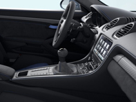 PDK Gear Selector lever, Race-Tex, in Black / Deep sea Blue. Porsche 982 Cayman GT4 RS - 982713120AQT0 PDK Gear Selector lever, Race-Tex, in Black / Deep sea Blue. Porsche 982 Cayman GT4 RS - 982713120AQT0