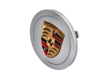 Wheel cap with full-colour crest, Silver. Porsche 993 - 9933613030761M