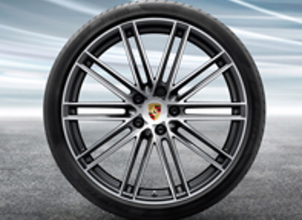 22' Cayenne '911 Turbo Design' Alloy Wheels & Summer Tyres Original Porsche - 9Y0044661M