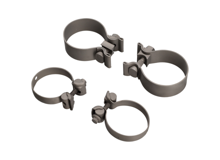 Exhaust & tail pipe Titanium clamps. Porsche 991.2 Carrera - 99711123080, 99711124030, 99711123081