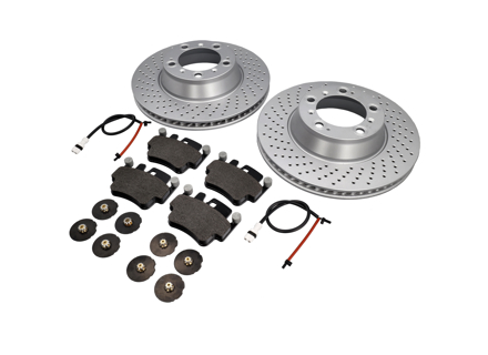 REAR Brake Pads and Brake Disc Package. Porsche 996 GT3 2003>> ABS - 9975140990, 99735141090, 99635194800, 99761267700, 99635208602