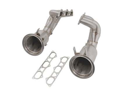 Exhaust race headers with cat bypass. Porsche 992 GT3 / 992 GT3RS - 0PB254400F, 0PB254400E, 0PB254450F, 0PB254450E, 0PB254400h, 0PB254400j, 0PB254450h, 0PB254450j