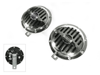 Horn Set, 12 Volt in Chrome Porsche 356 / 911 / 912 Set of 2 - 9001000, 64463511111, 64463511200, 64463511300, 64463511400