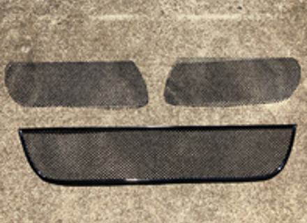 Complete front bumper grille wire mesh set. Porsche 997 Gen 1