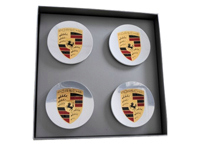 Wheel Caps with Coloured Crest for Porsche 718 Boxster / Cayman (Set of 4) - 00004460508, 99104460023, 00004460708 Wheel Caps with Coloured Crest for Porsche 718 Boxster / Cayman (Set of 4) - 00004460508, 99104460023, 00004460708