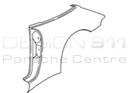 Rear 1/4 Panel Targa Porsche 993 1994-98 - 99350390103GRV, 99350390203GRV