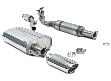 Sports exhaust system manifold back with catalytic converter. Porsche 944 S2