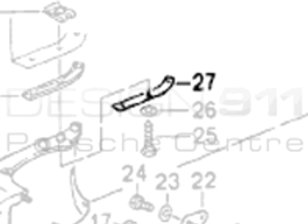 Befestigungsleiste für hintere Stoßstange. Porsche 965 Turbo - 96550544300, 96550544400