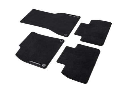 Alfombrillas con marco de Nubuk, color negro. Porsche 95C (H2) Macan Eléctrico LHD - Volante a la izquierda - 95C864435BLK