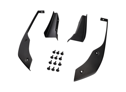 Extension de spoiler inférieur et kit avion de plongée en fibre de carbone. Porsche 718 GT4 / GT4RS - 982807749OK1, 982807750OK1 - SRAIRDUCT