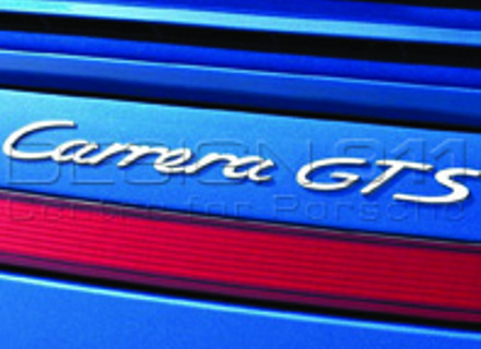 Heckplakette 'CARRERA GTS', SILBER. Porsche 997.2 - 99755903706