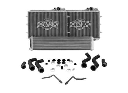 Aluminium-Kühler für Kühlwasser und Schläuche, 3er-Set. Porsche 996 Turbo / GT2 - 99610613172, 99610613174, 99610613270, 99610613272, 99610603773, 99610603775 - 7056, 7055, 7053