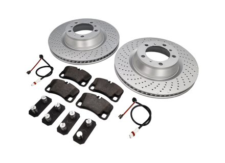 Remblokken en remschijvenpakket ACHTER. Porsche 997 GT3 Zimmermann - 99735294701, 99735240501, 9973524050, 99735240601, 99735240602, 99735240502, 99635208602, 99761275402