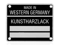 Chassis number and paint code plate. Porsche 911/912 65-89 - 90170111105 Chassis number and paint code plate. Porsche 911/912 65-89 - 90170111105