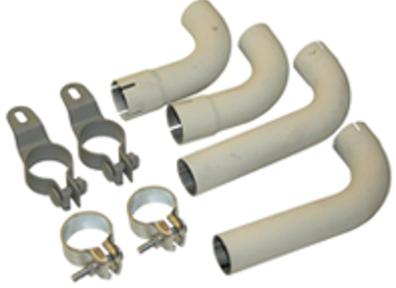 Set tubo di scarico e fascetta. Porsche 356B / 356C - 61611100660, 92.303, 92303, 1620701510 - 92.303, 1620701510