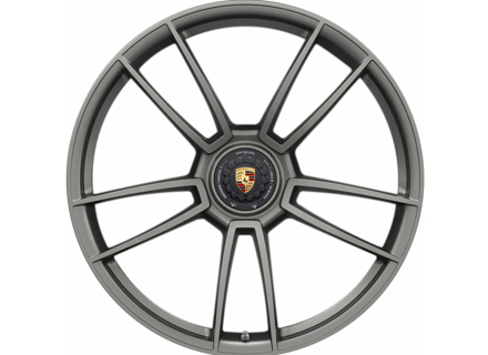 Centre lock Turbo S front alloy wheel in Silk-Gloss Platinum finish 20' 8.5J ET39 (Winter) - 992601025ACOB5