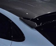 Side trim carbon fibre for roof spoiler. Porsche 9YA Cayenne turbo GT Coupe - 9Y3863149BO3G, 9Y3863150BO3G