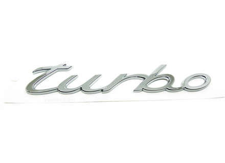 TURBO - Chrome rear badge for Porsche 970 Panamera - 97055923705, 97055924700