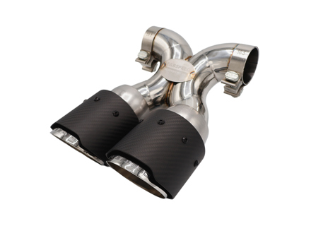 Tuyau d'échappement en fibre de carbone. Porsche 981 Boxster / 981C Cayman - 98111126100, 98111136100, 98111136160, 981111361600, 98111136161, 98111196100, 98111196101