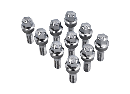 Wheel bolts Chrome plated for Porsche Boxster 986/996/997 (PACK OF 10) - WHT004676A, WHT006978, 99636120302, 99636120300, 99636120301, 99736120301, 3608100007