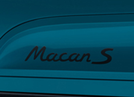 Model designation on sideblades. Porsche Macan II / Macan II S - 95B04481580041, 95B0448158024K, 95B0448158084A, 95B04481580V04