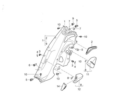 Stop buffer interior wheel arch trim 20x8x0.5. Porsche 970 Panamera - 99970354740