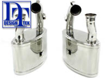 Auspuff Schalldämpfer / Schalldämpfer Heckbox Sports DesignTek für Porsche 993 - 55-PS104, 125454, 99311104614, 99311104613, 9931110461, 99311104513, 99311104514, 9931110451