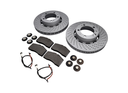 FRONT Brake Pads and Brake Disc Package for Porsche 993 Turbo - 99335104510, 99335104610, 99335194900, 99361236801