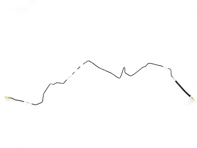 Power steering pressure line, Centre. Porsche 997.1 - 99734744503, 99734744502