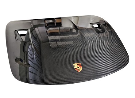 Front bonnet hood with Weissach style naca air vents, carbon fibre. Porsche 991 / 981 / 718 Cayman/Boxster - SFC99151101104, SFC911511011, 9GT823033BA3G