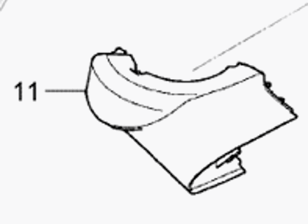 Door mirror base cover, rear part. Porsche 958 Cayenne Turbo S RHD - 95873101950041, 95873102051G2X, 95873101950041, 95873101951G2X