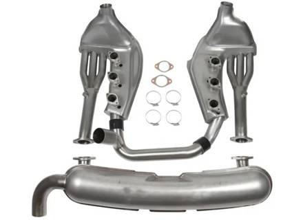 Sports exhaust set without catalytic converter 2 in 1 out. Porsche 911 3.2ltr 1984-89 - 93011104300, 93021102901 - 1620802610
