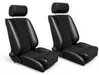 Sedili avvolgenti LeMans, neri/velluto a coste, SET DI 2. Porsche 356 / 911 / 912 1950-89