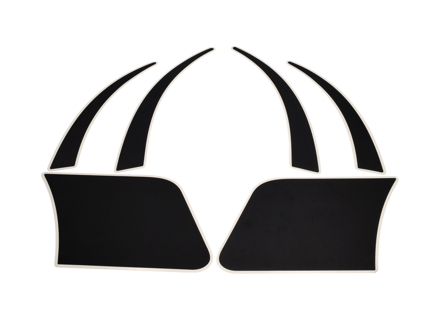 Ensemble noir de protection contre les éclats de pierre. Porsche 944 Film de protection de peinture - 94455932100, 94455932200, 94455932300, 94455932400, 94455932500, 94455932600